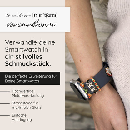 Apple Watch Charms Set verschiebbar Metall Anhänger Schmuckzubehör 