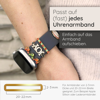 Apple Watch Charms Set verschiebbar Metall Anhänger Schmuckzubehör 