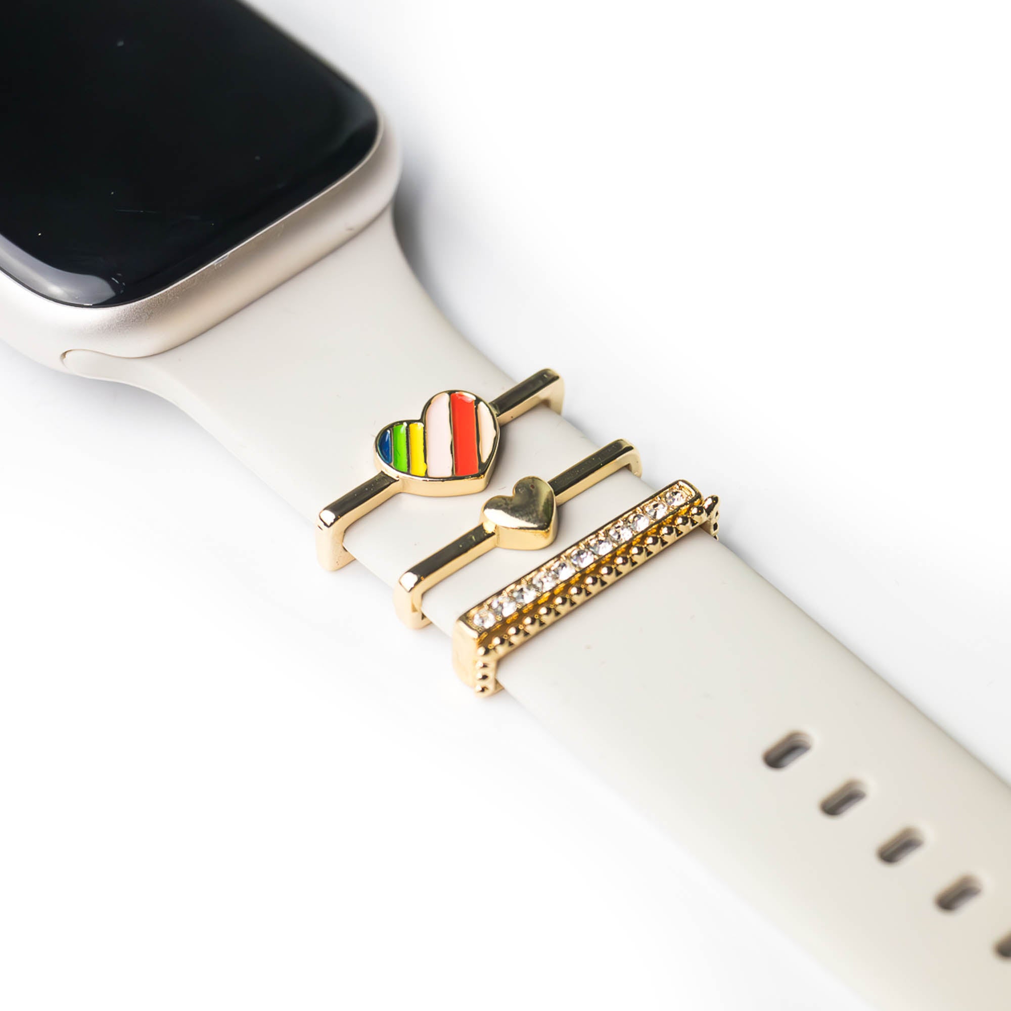 Apple Watch Charms Set verschiebbar Metall Anhänger Schmuckzubehör 