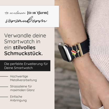 Apple Watch Charms Set verschiebbar Metall Anhänger Schmuckzubehör 