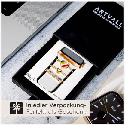 Apple Watch Charms Set verschiebbar Metall Anhänger Schmuckzubehör 