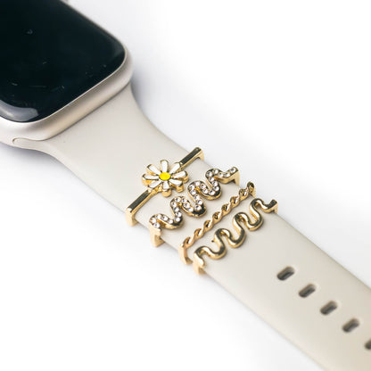 Apple Watch Charms Set verschiebbar Metall Anhänger Schmuckzubehör 