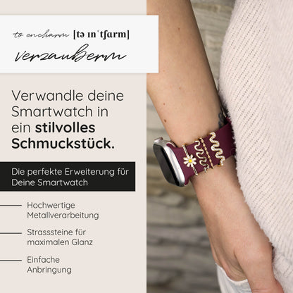 Apple Watch Charms Set verschiebbar Metall Anhänger Schmuckzubehör 