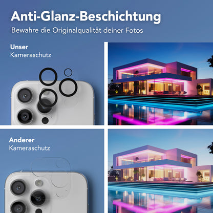 iPhone 16 Pro Max 2er Set Glasfolie + Installationsrahmen