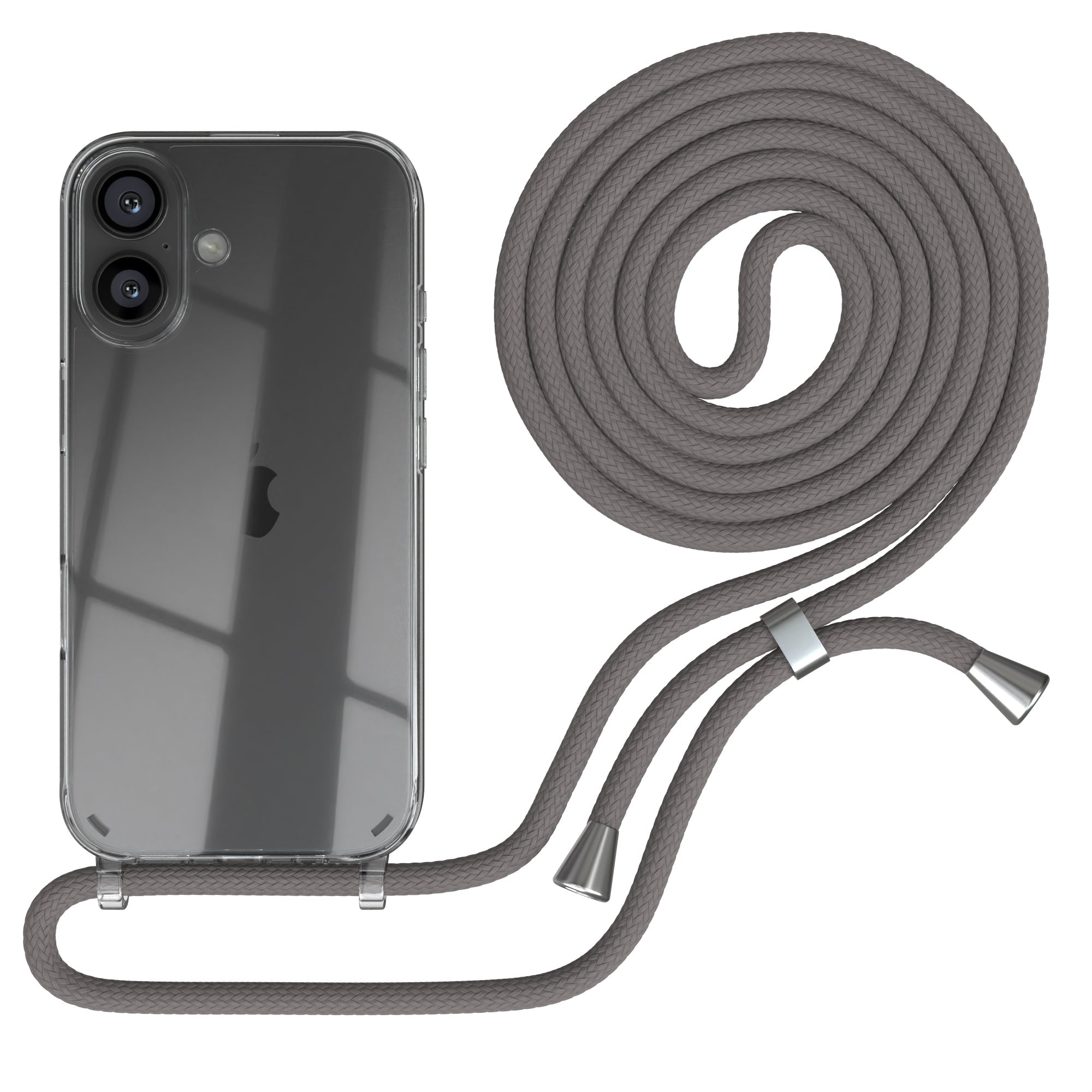 iPhone 16 transparente Hülle + Kordel