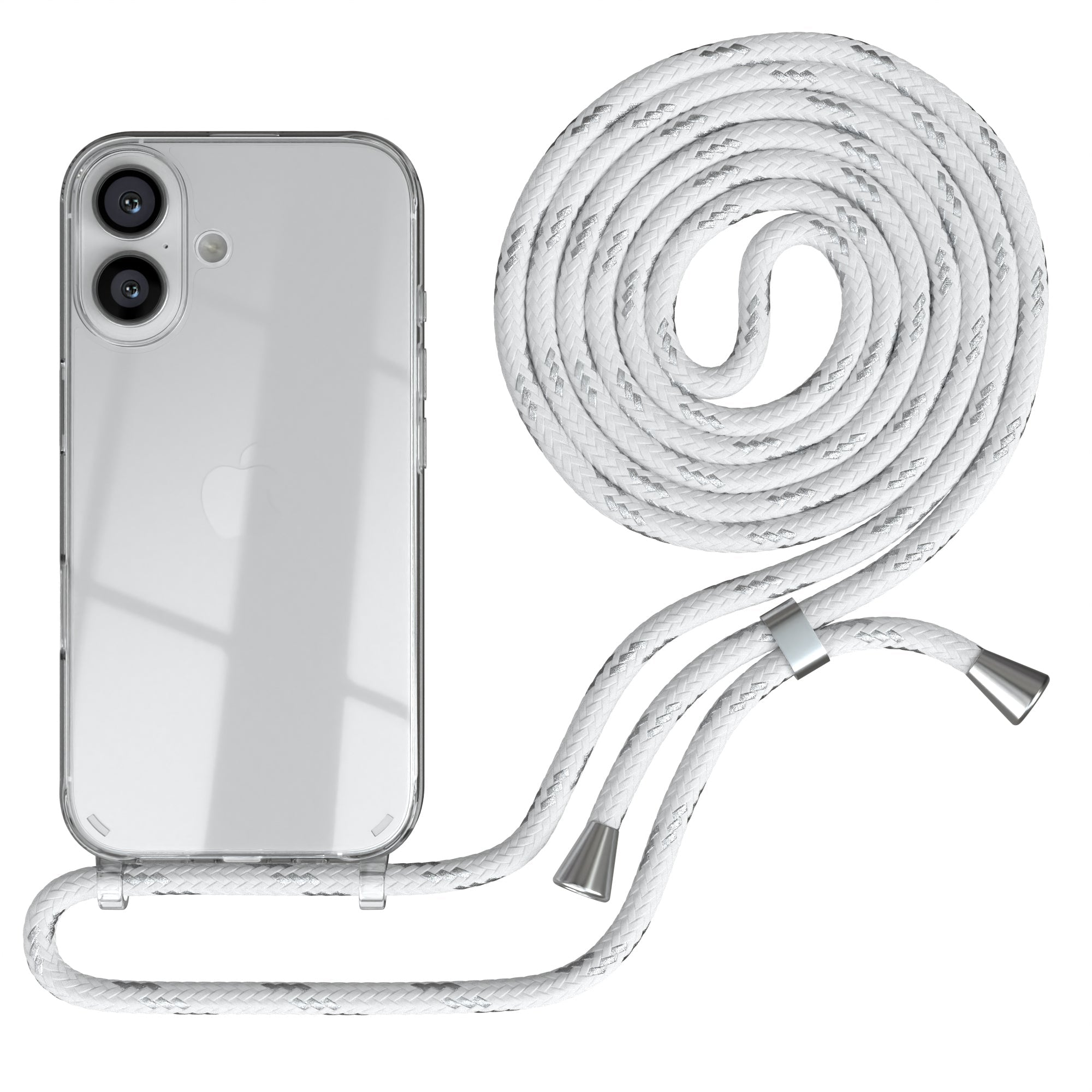 iPhone 16 transparente Hülle + Kordel
