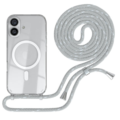 iPhone 16 transparente Hülle + Kordel mit MagSafe