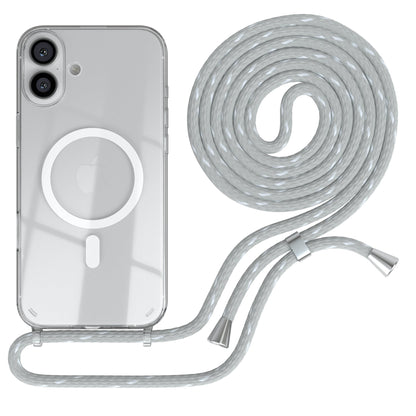 iPhone 16 Plus transparente Hülle + Kordel mit MagSafe