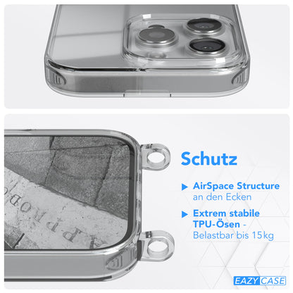 iPhone 16 Pro transparente Hülle + Kordel