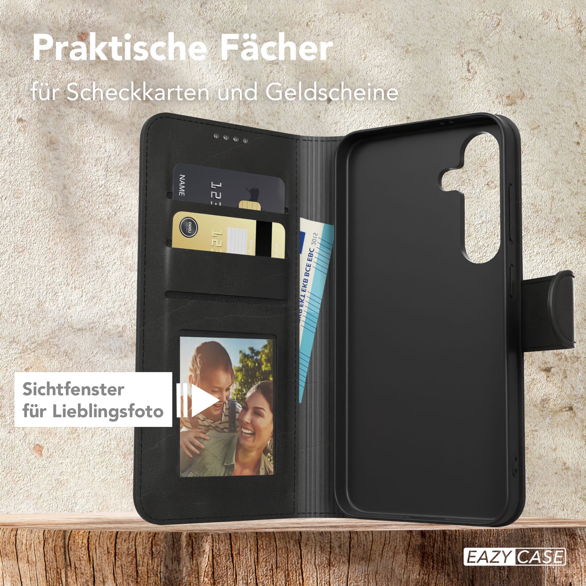 Galaxy S25 Klapphülle aus Kunstleder