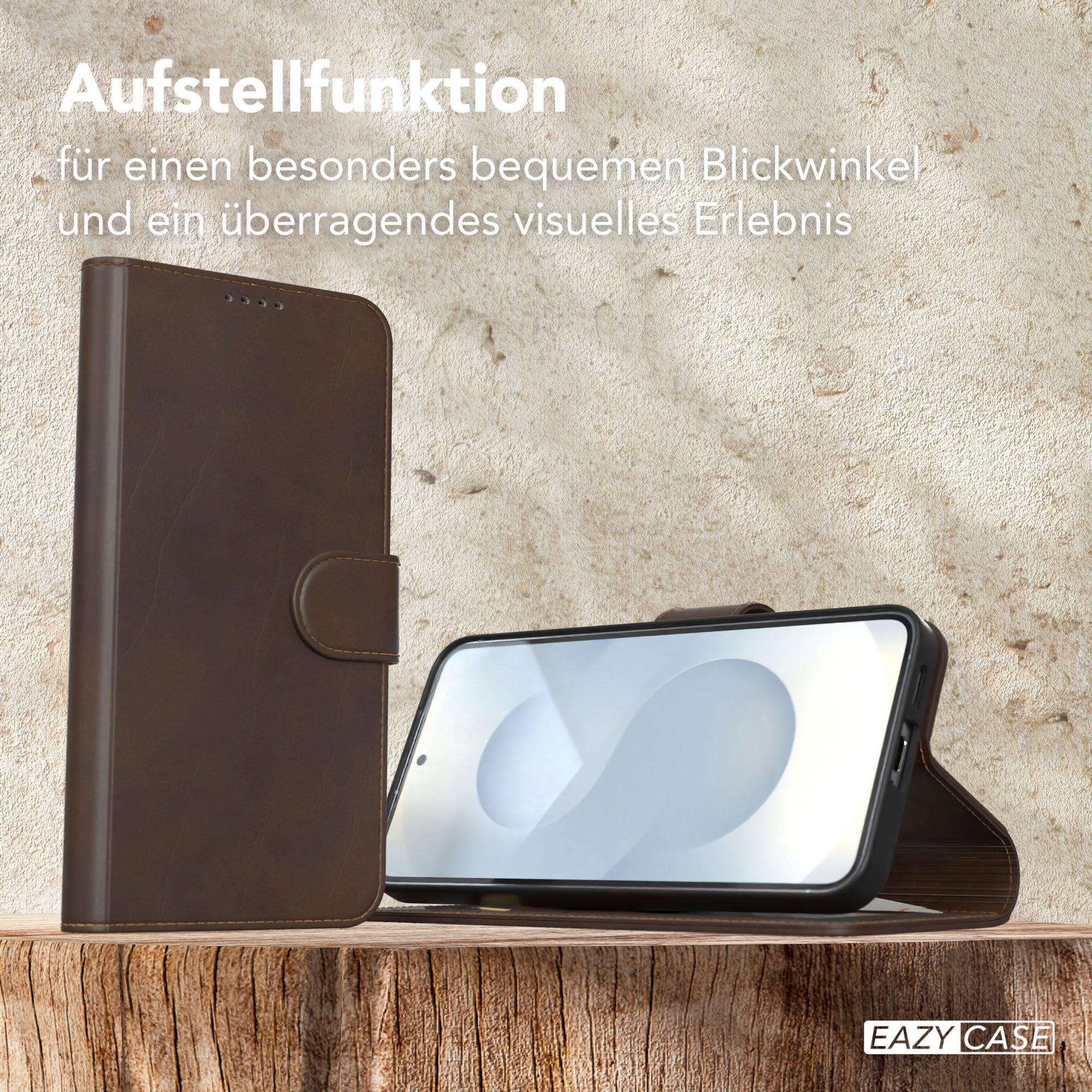 Galaxy S25 Klapphülle aus Kunstleder