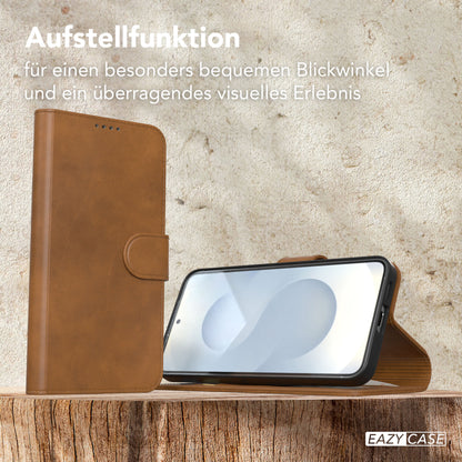 Galaxy S25 Klapphülle aus Kunstleder