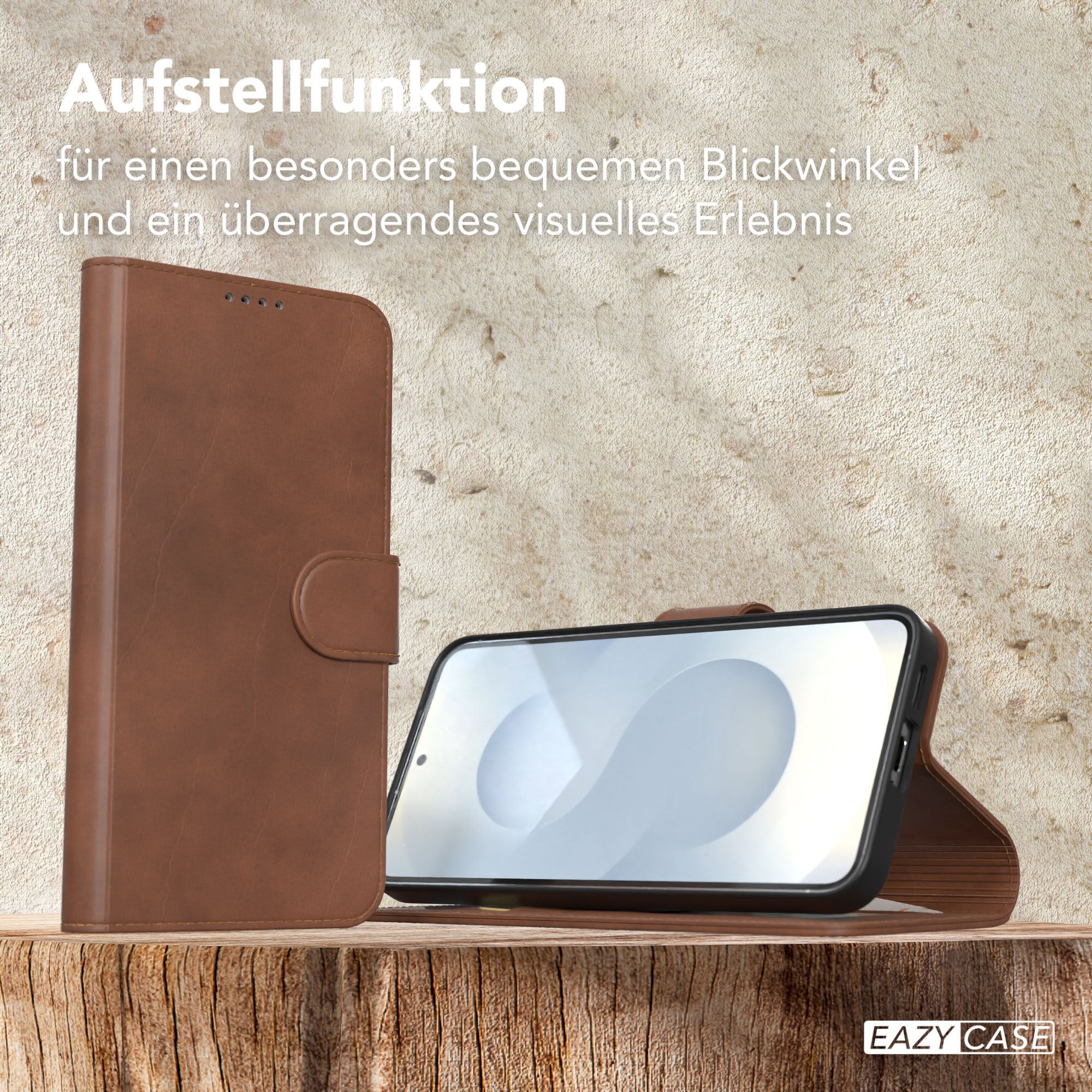Galaxy S25 Klapphülle aus Kunstleder