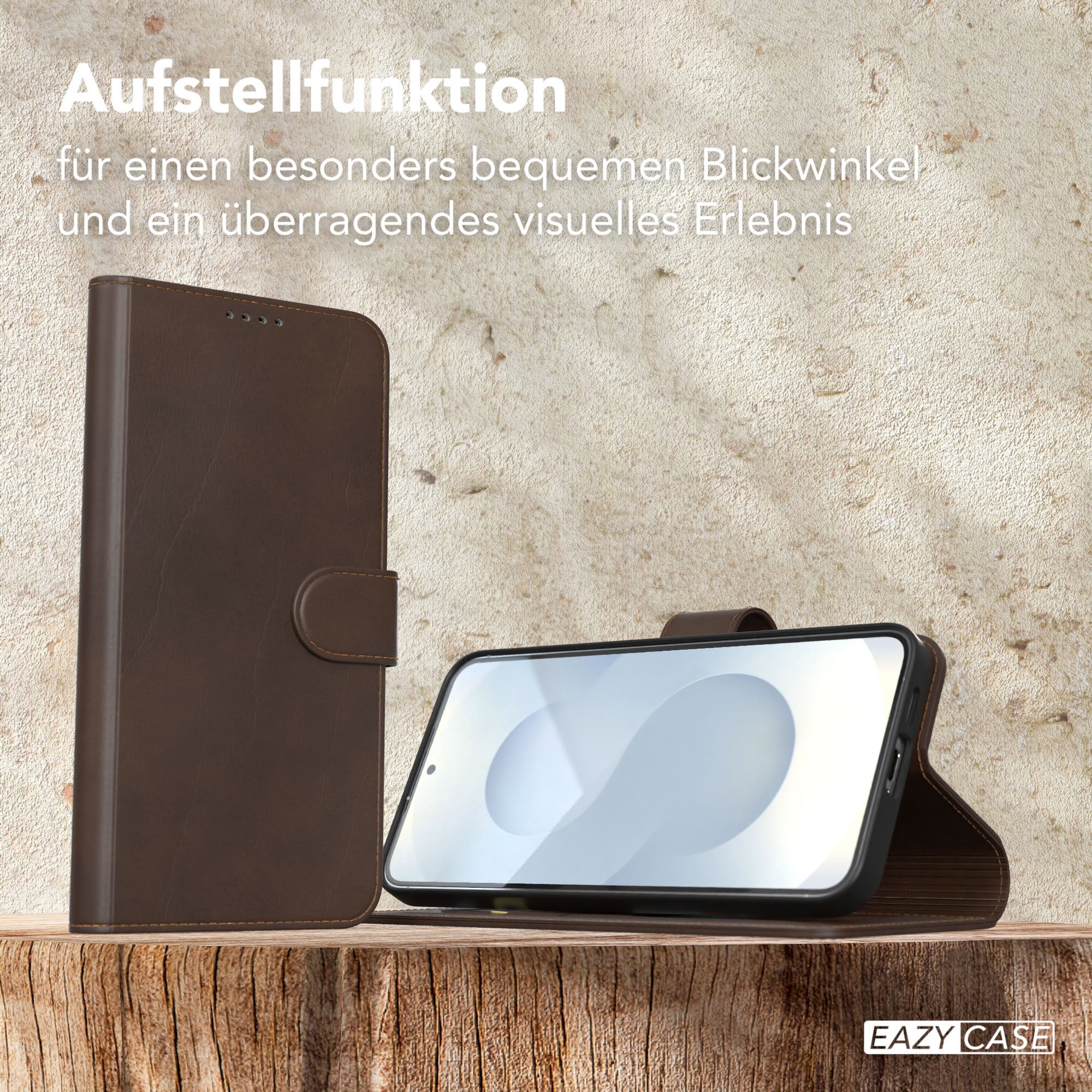 Galaxy S25 Plus Klapphülle aus Kunstleder