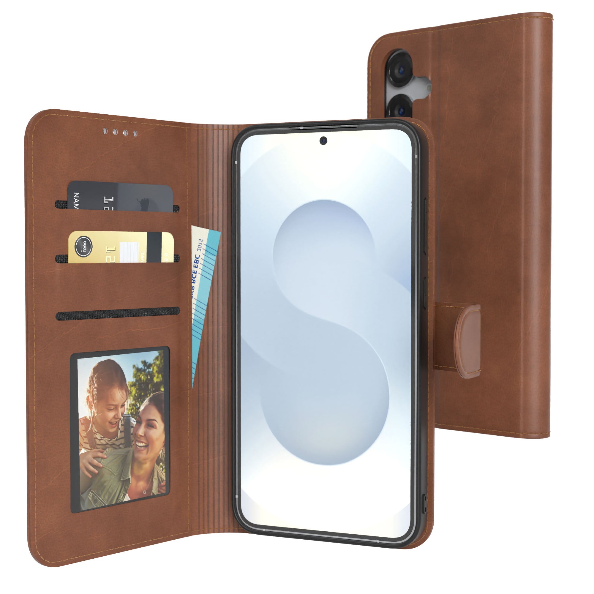 Galaxy S25 Plus Klapphülle aus Kunstleder