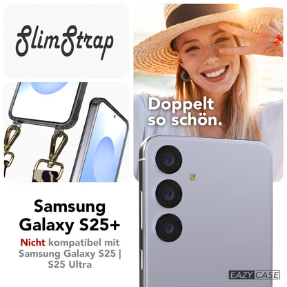 Samsung Galaxy S25 Plus transparente Handyhülle mit MagSafe und Befestigungsösen für Handyketten