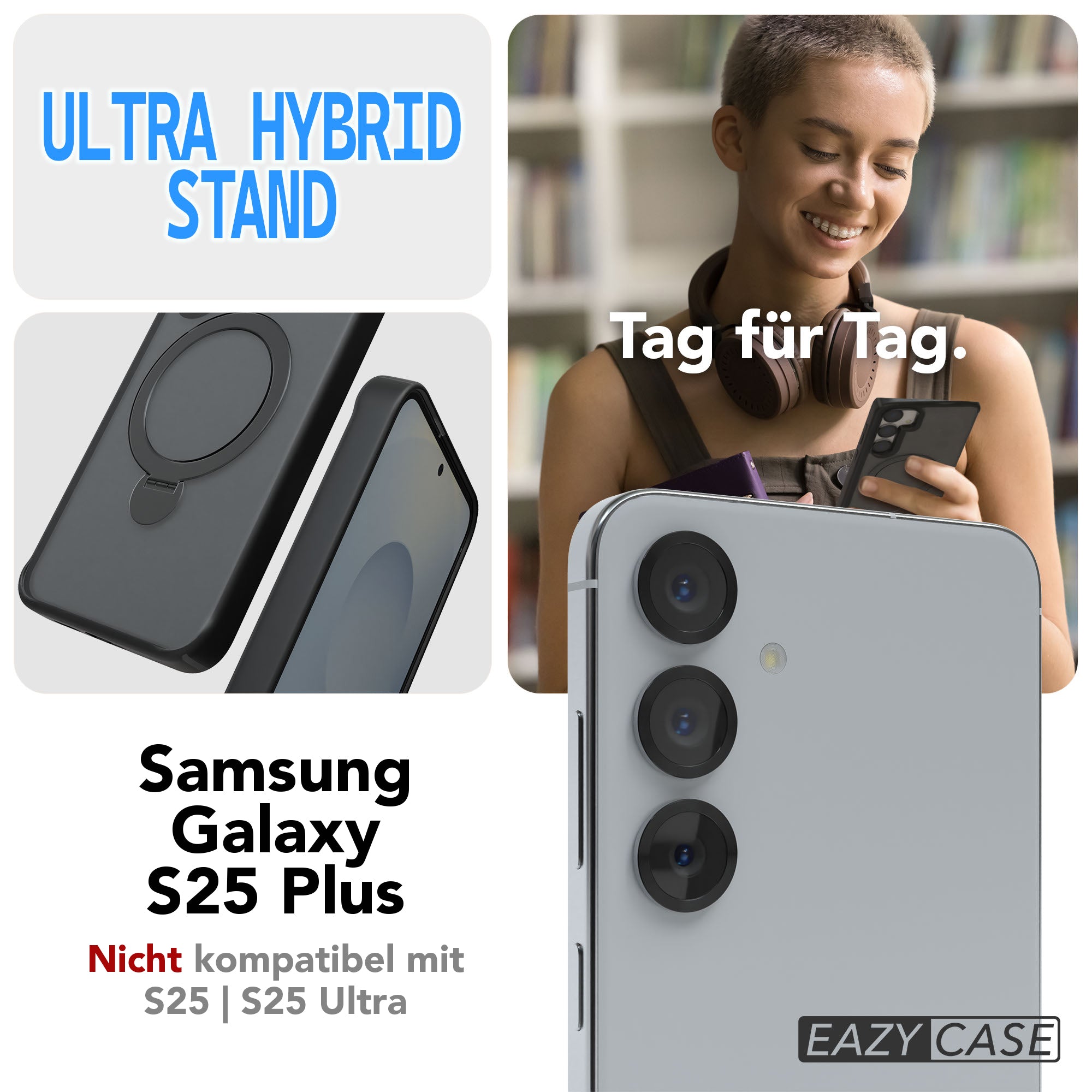 Galaxy S25 Plus Outdoor Hülle + drehbarer Ring mit MagSafe