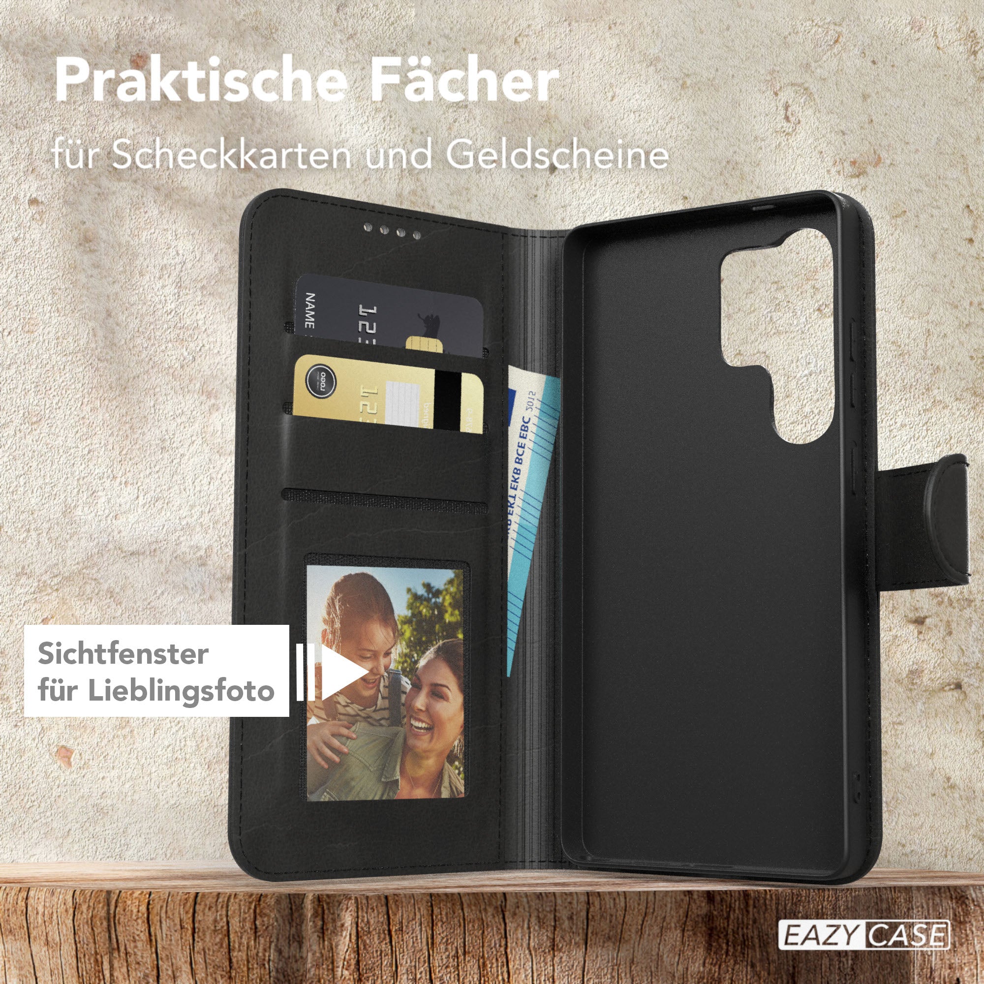Galaxy S25 Ultra Klapphülle aus Kunstleder
