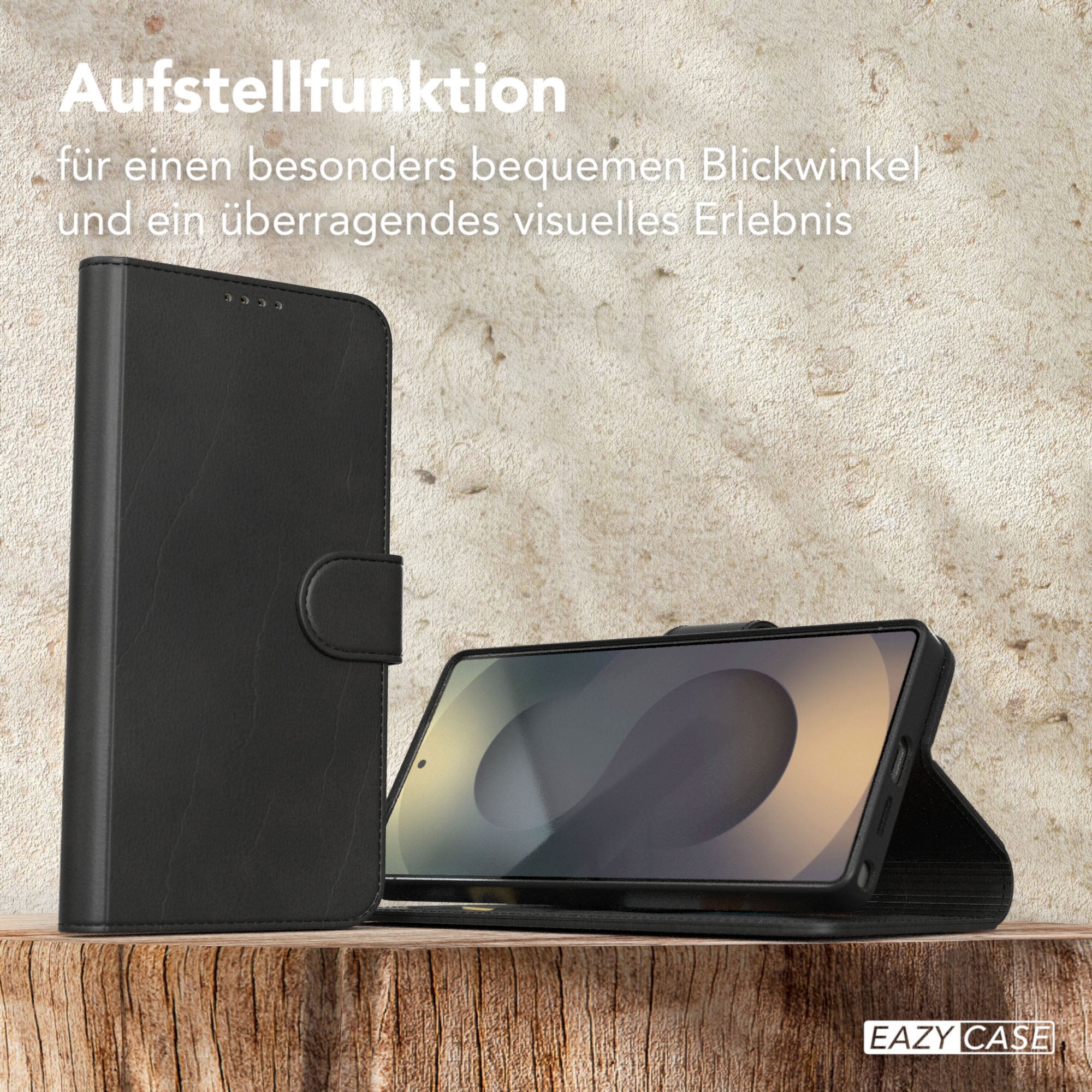 Galaxy S25 Ultra Klapphülle aus Kunstleder