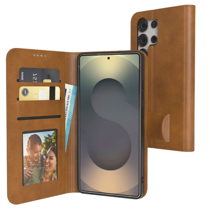 Galaxy S25 Ultra Klapphülle aus Kunstleder