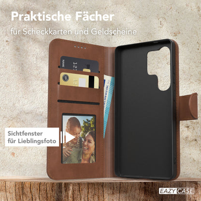 Galaxy S25 Ultra Klapphülle aus Kunstleder