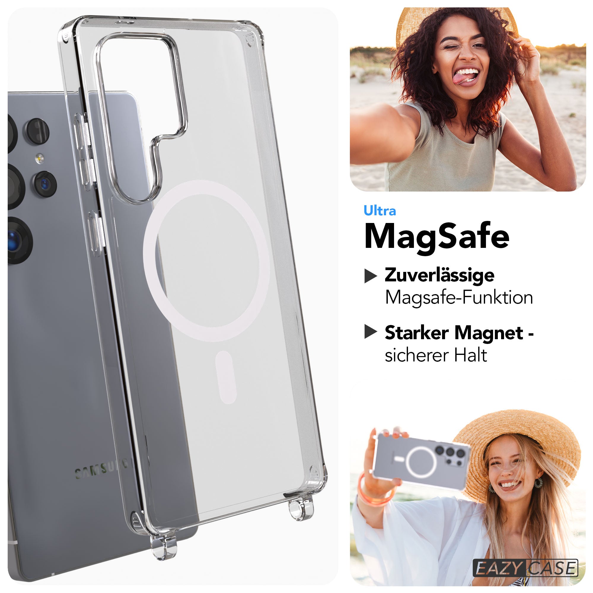 Samsung Galaxy S25 Ultra Schutzhülle mit MagSafe und Ösen für Handyketten