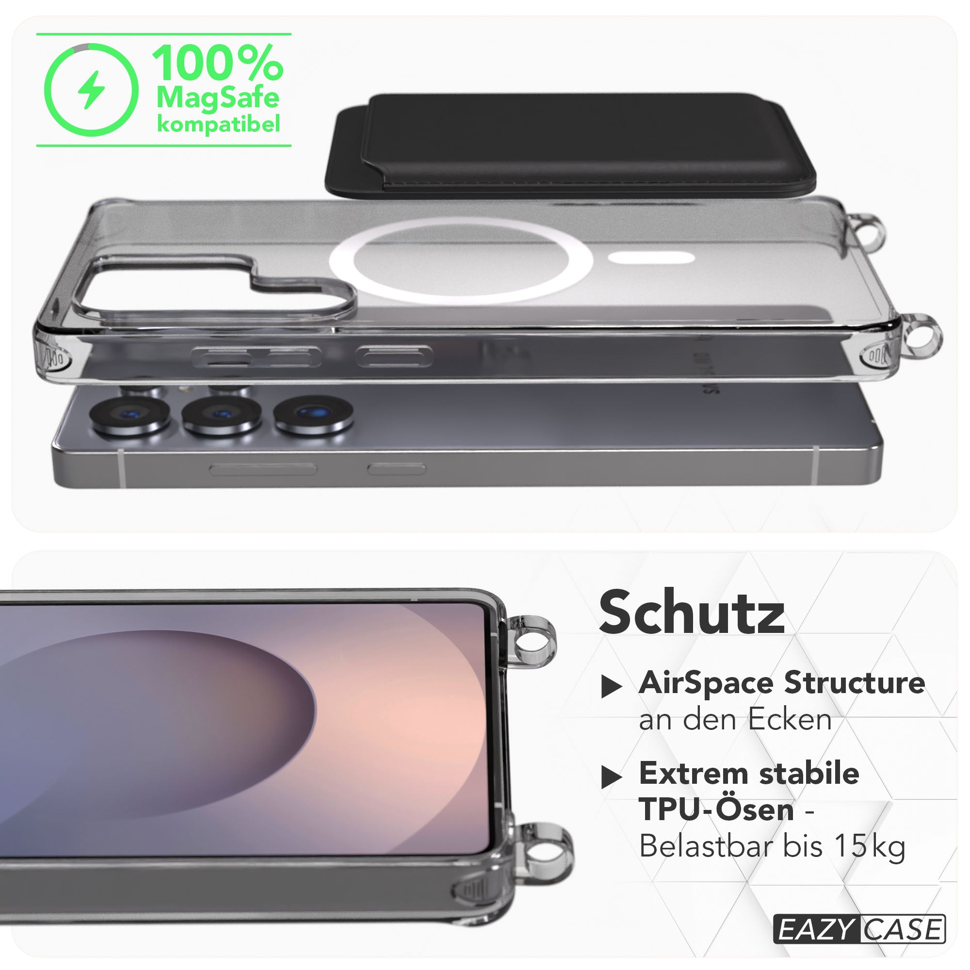 Samsung Galaxy S25 Ultra Schutzhülle mit MagSafe und Ösen für Handyketten