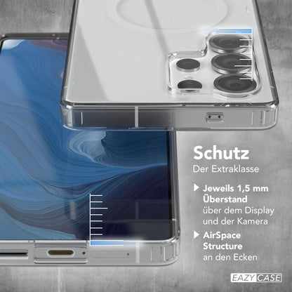 Galaxy S25 Ultra transparente Hülle mit MagSafe