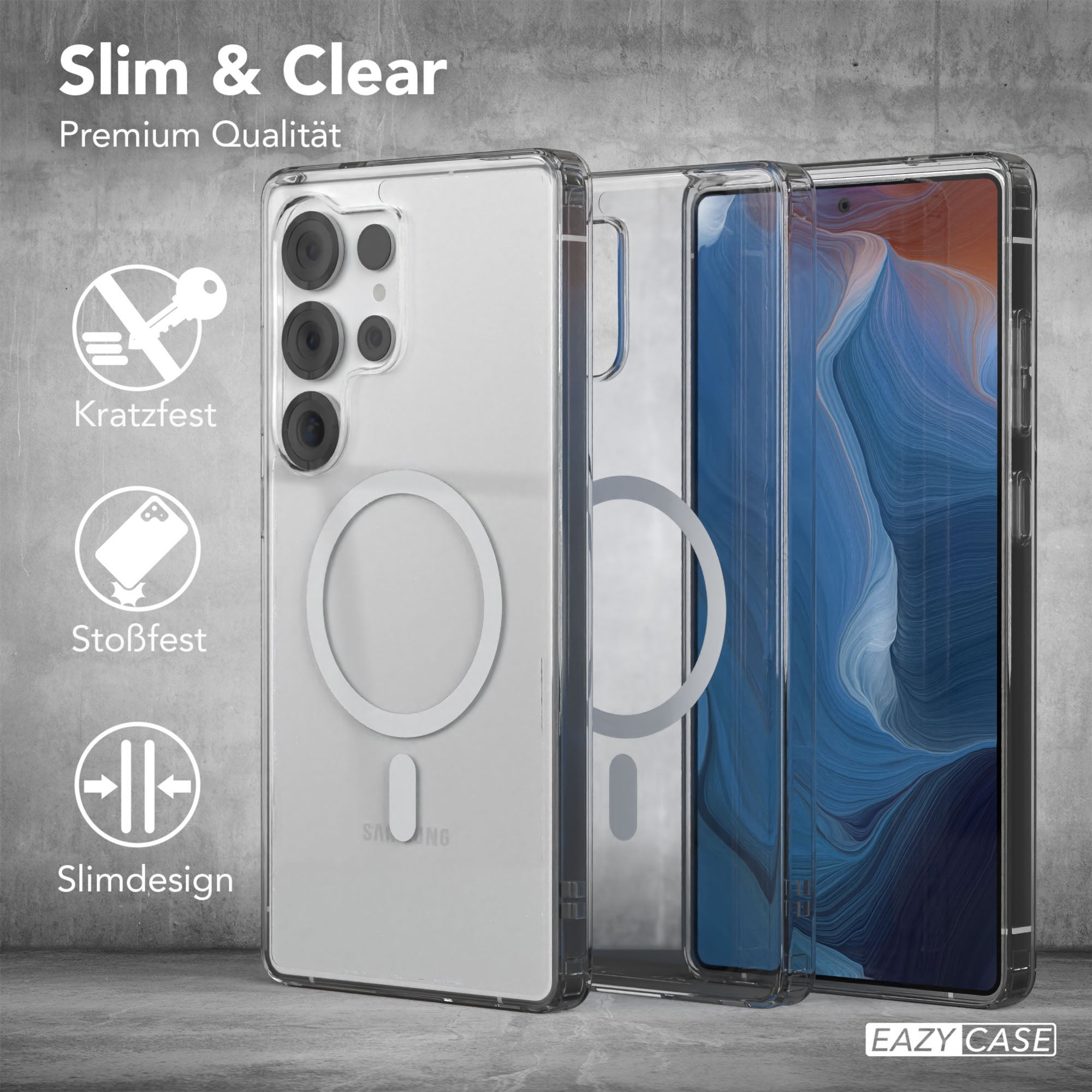 Galaxy S25 Ultra transparente Hülle mit MagSafe