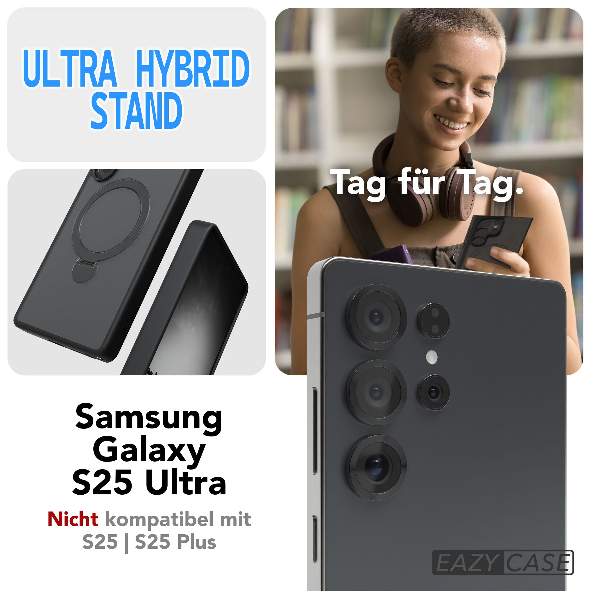 Galaxy S25 Ultra Outdoor Hülle + drehbarer Ring mit MagSafe