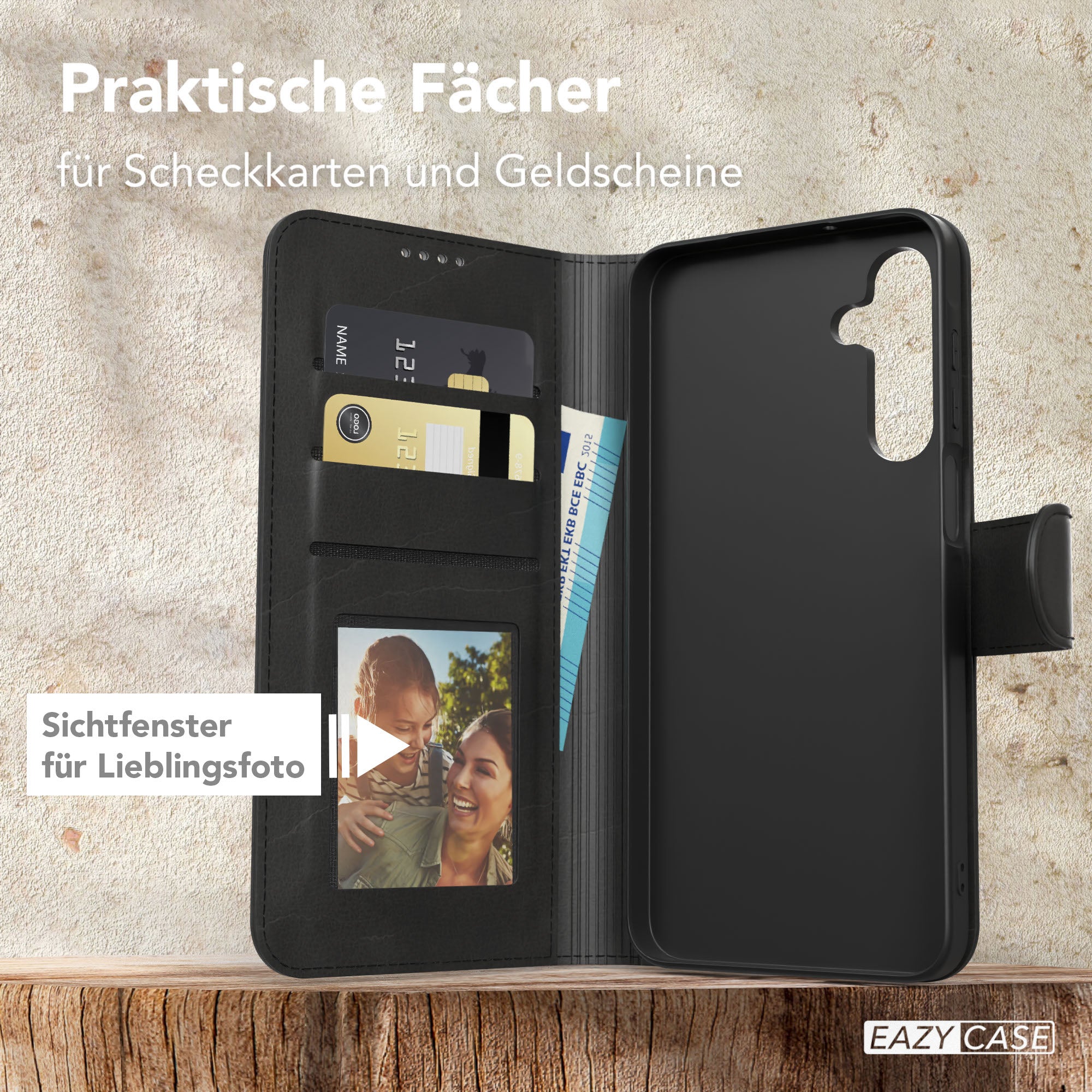 Galaxy A16 Klapphülle aus Kunstleder