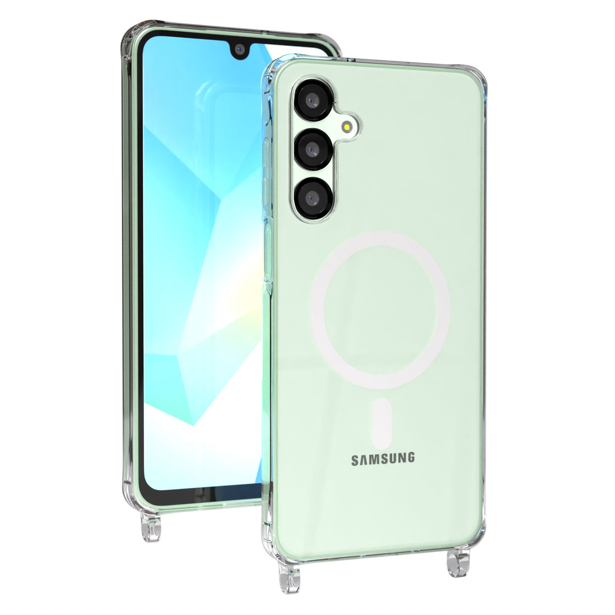 Samsung Galaxy A16 Schutzhülle MagSafe Handyketten Befestigungsösen TPU transparent