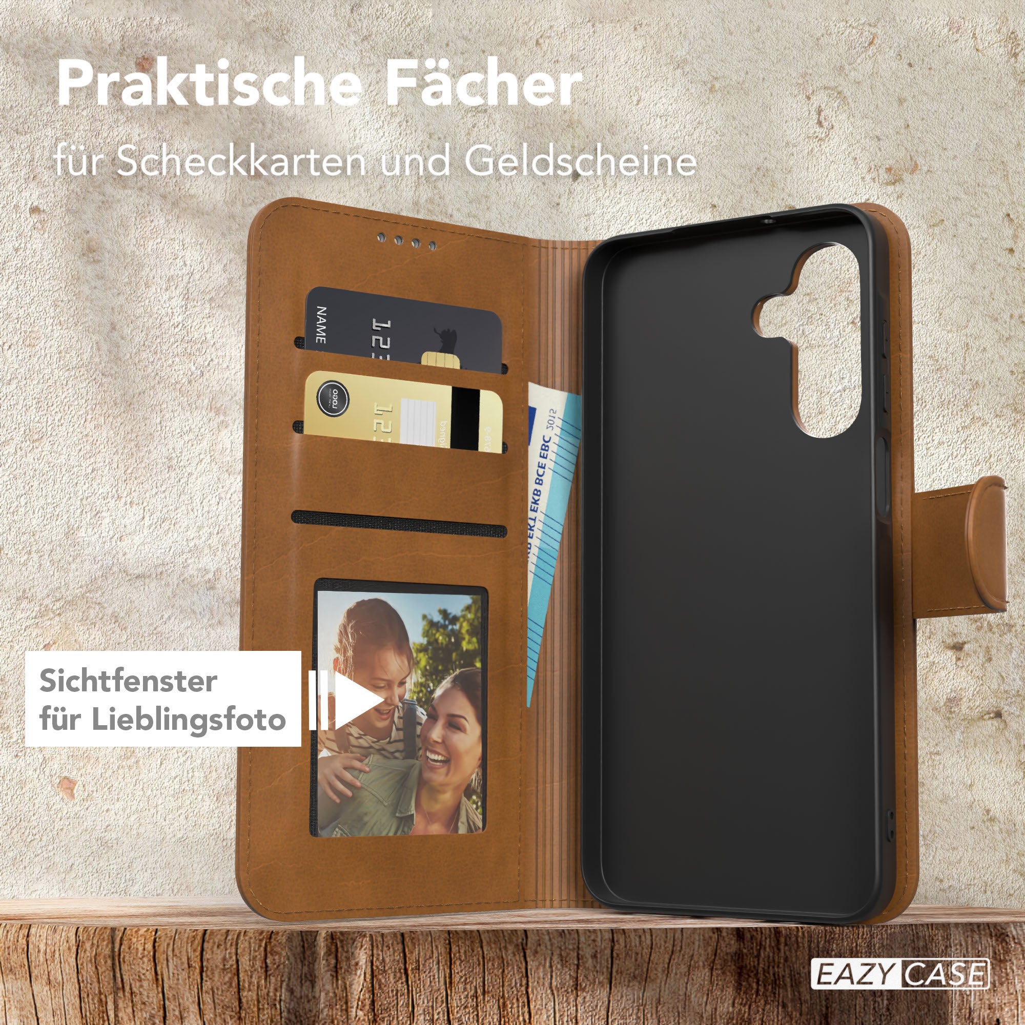 Galaxy A26 Klapphülle aus Kunstleder