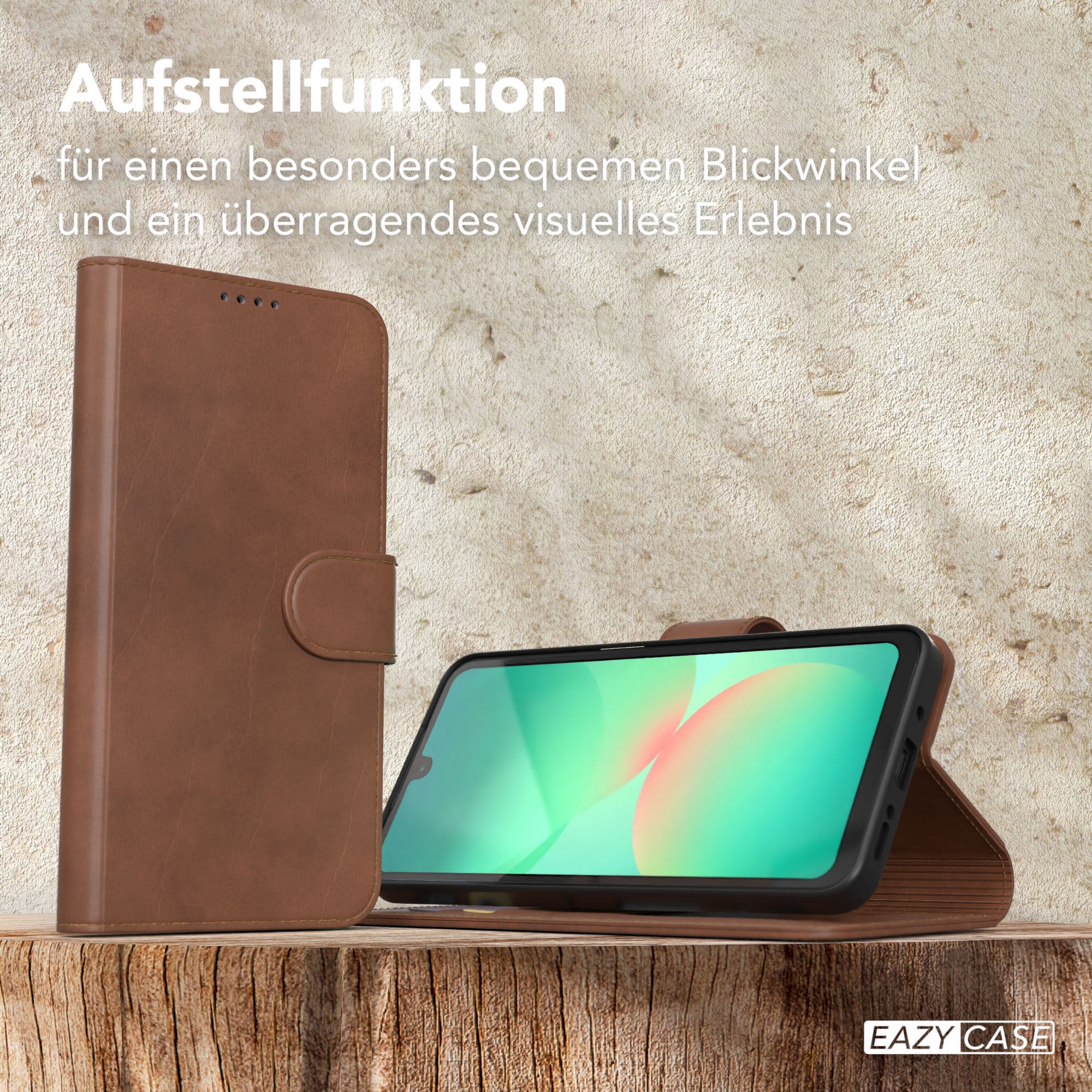 Galaxy A26 Klapphülle aus Kunstleder