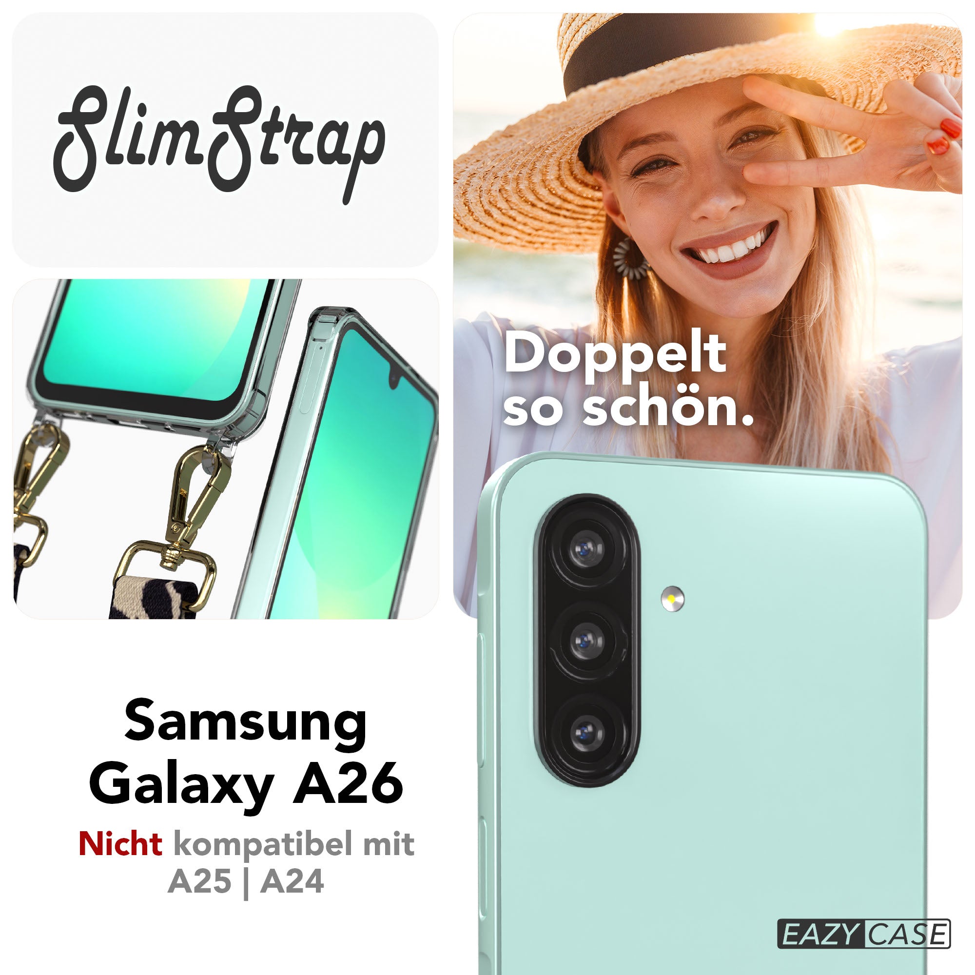 Samsung Galaxy A26 Schutzhülle mit MagSafe und Befestigungsösen für Handyketten