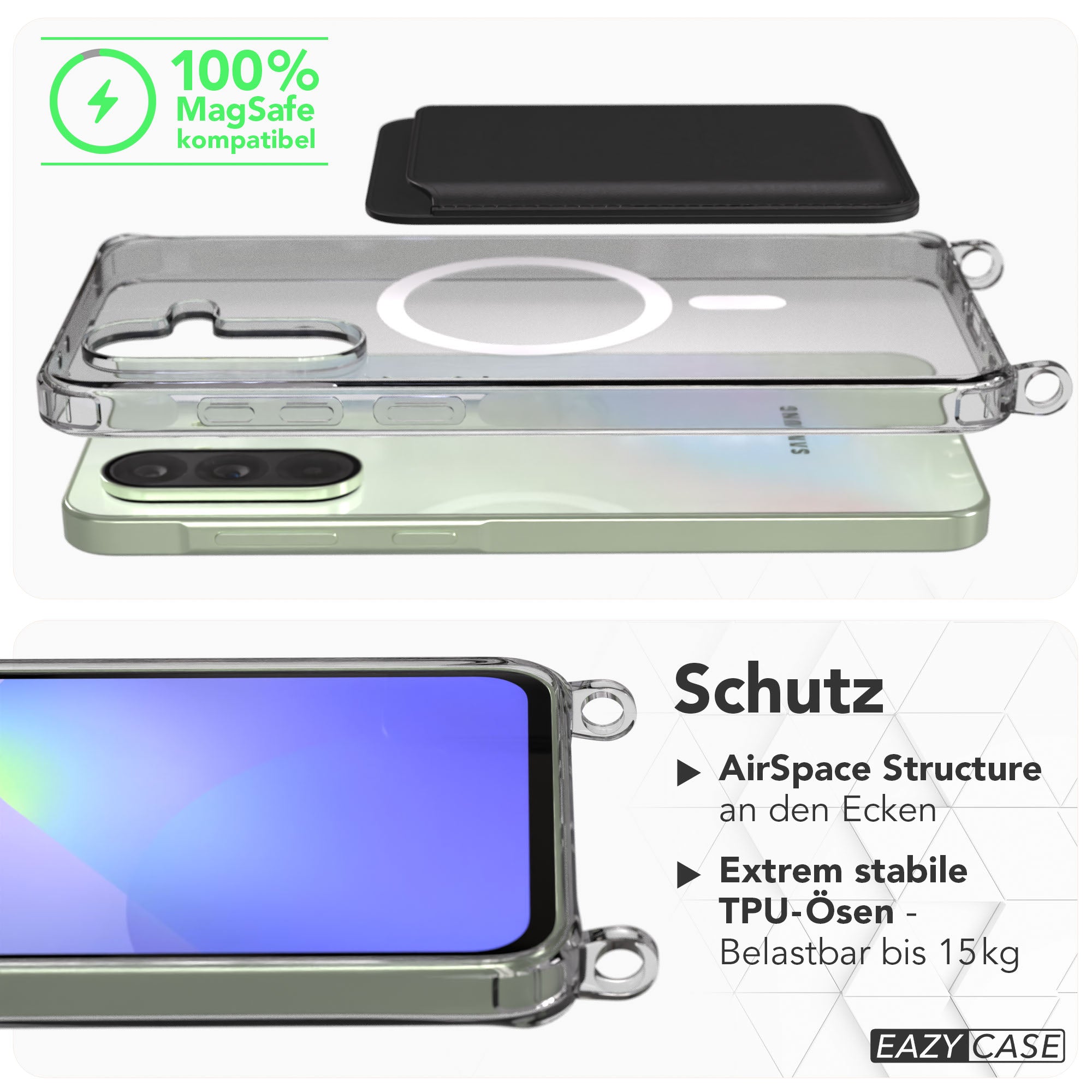 Samsung Galaxy A36 Schutzhülle mit MagSafe und Handyketten Ösen