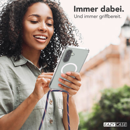 Samsung Galaxy A56 transparente Schutzhülle mit MagSafe Magnetring und Handyketten Ösen