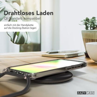 Samsung Galaxy A56 transparente Schutzhülle mit MagSafe Magnetring und Handyketten Ösen