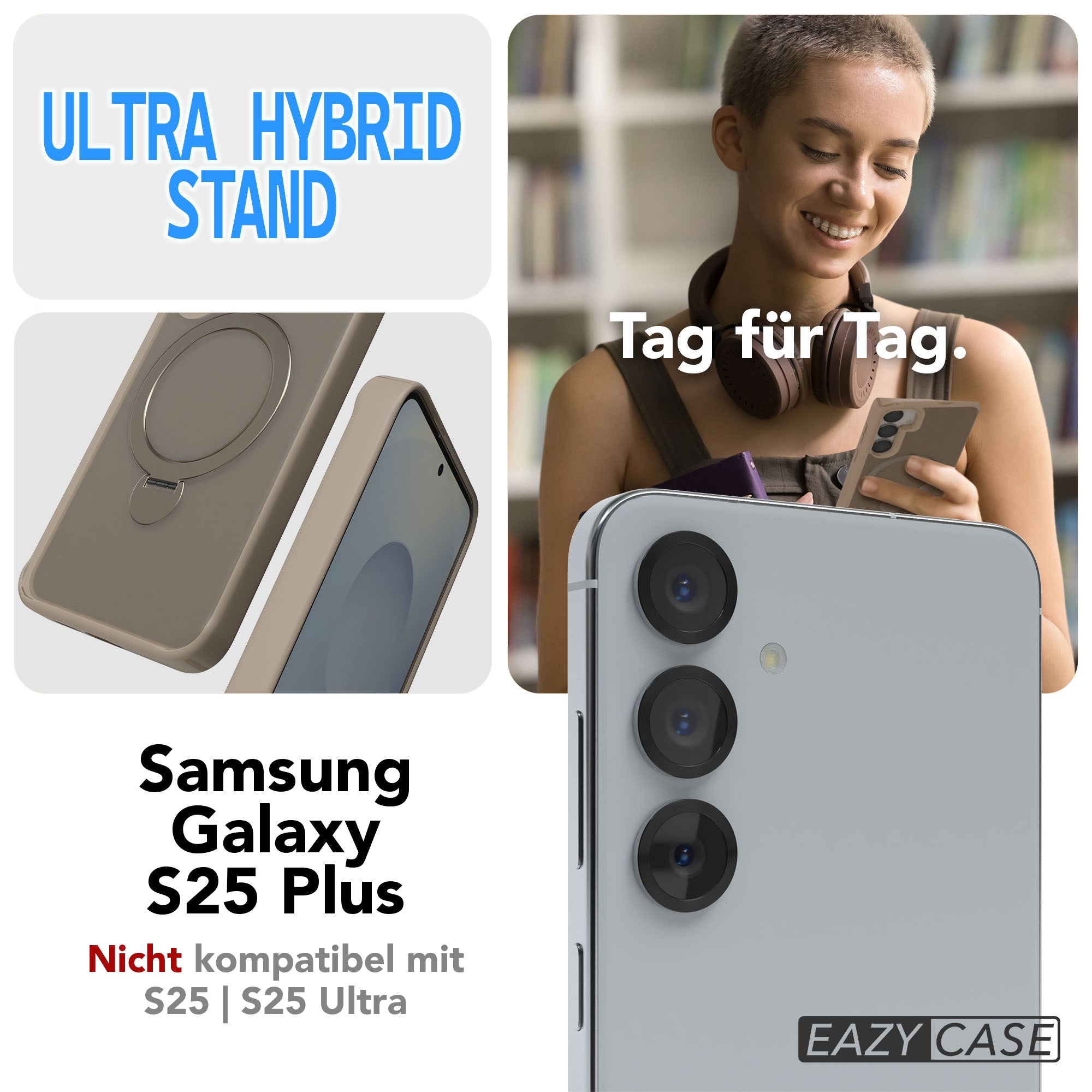 Galaxy S25 Plus Outdoor Hülle + drehbarer Ring mit MagSafe