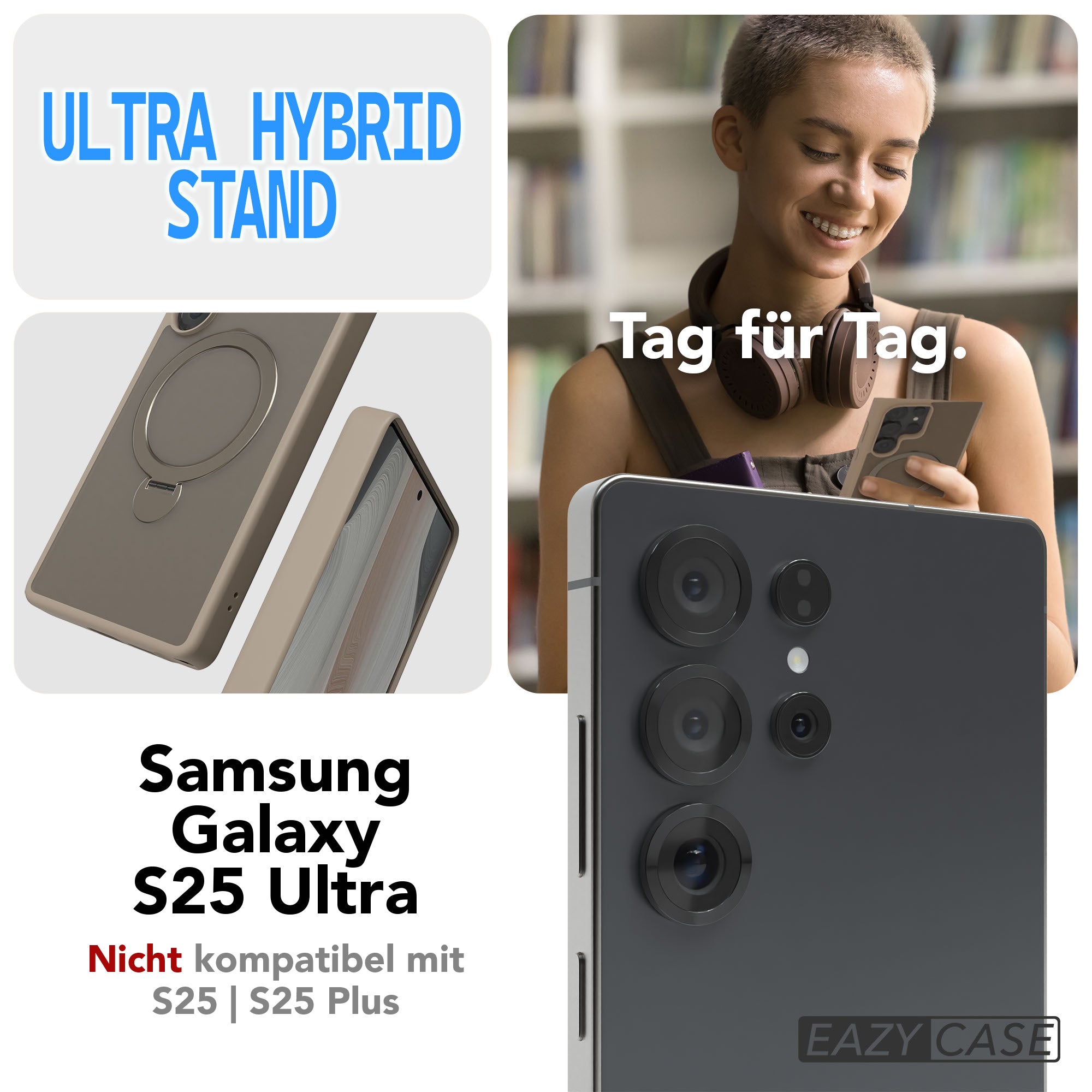 Galaxy S25 Ultra Outdoor Hülle + drehbarer Ring mit MagSafe