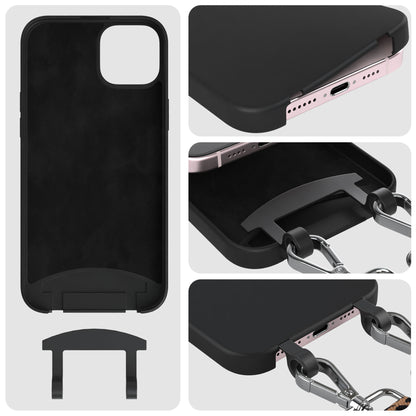 iPhone 15 Plus 2in1 Handykette mit abnehmbarer Silikonhülle 