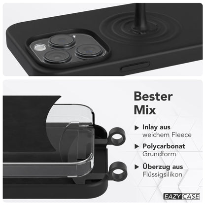 iPhone 15 Pro 2in1 Handykette mit abnehmbarer Silikonhülle und Boho Band 