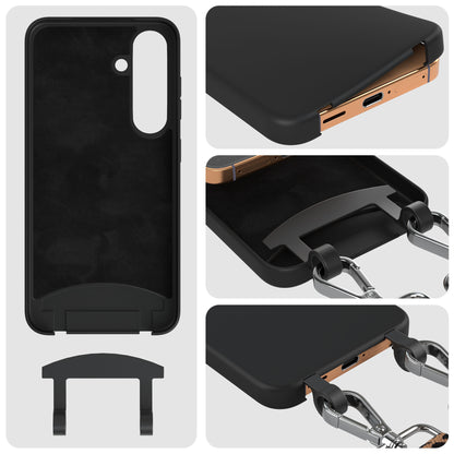 Samsung Galaxy S24 Handykette mit abnehmbarem Band und Silikon Schutzhülle 