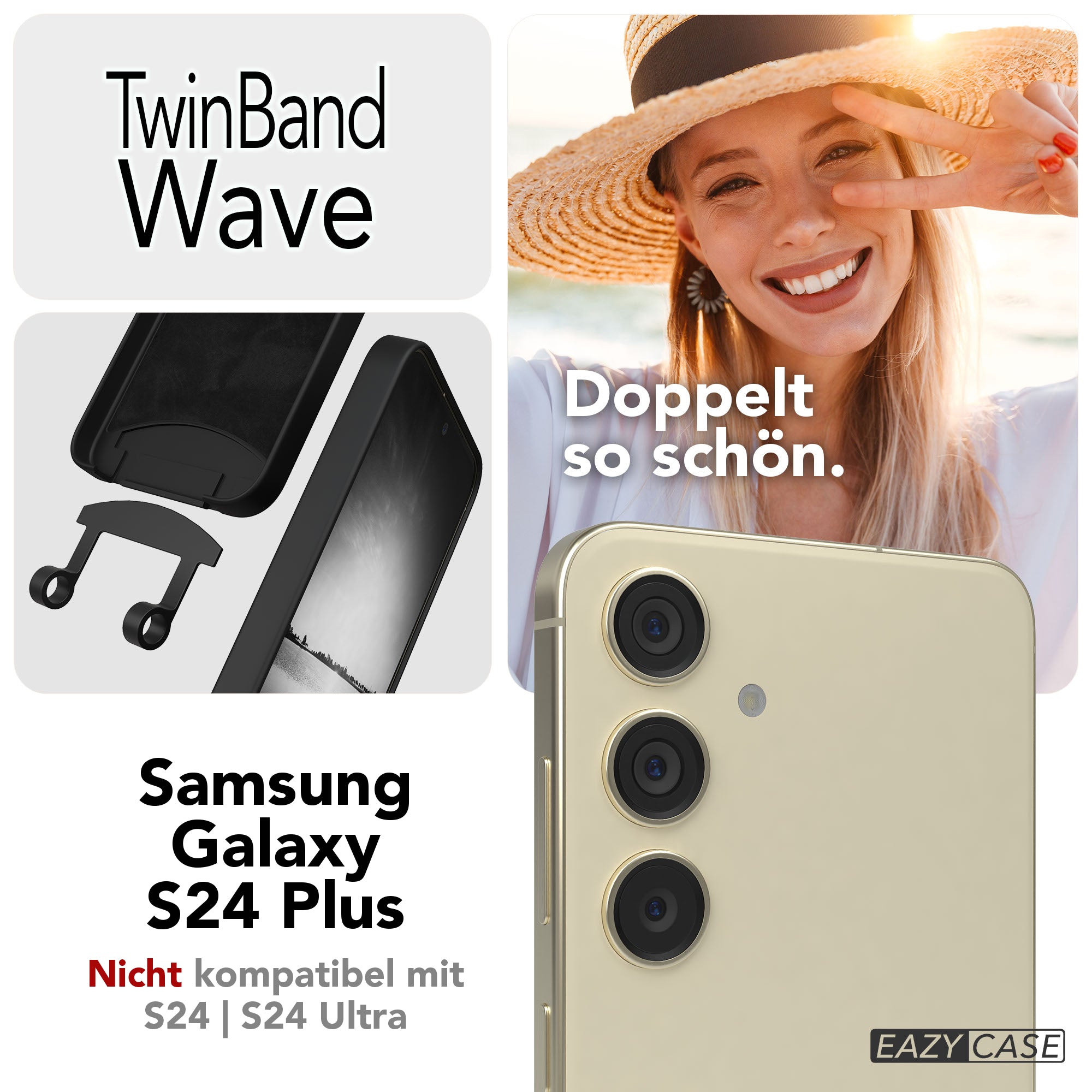 Samsung Galaxy S24 Plus 2in1 Handykette mit abnehmbarer Kordel Silikon 