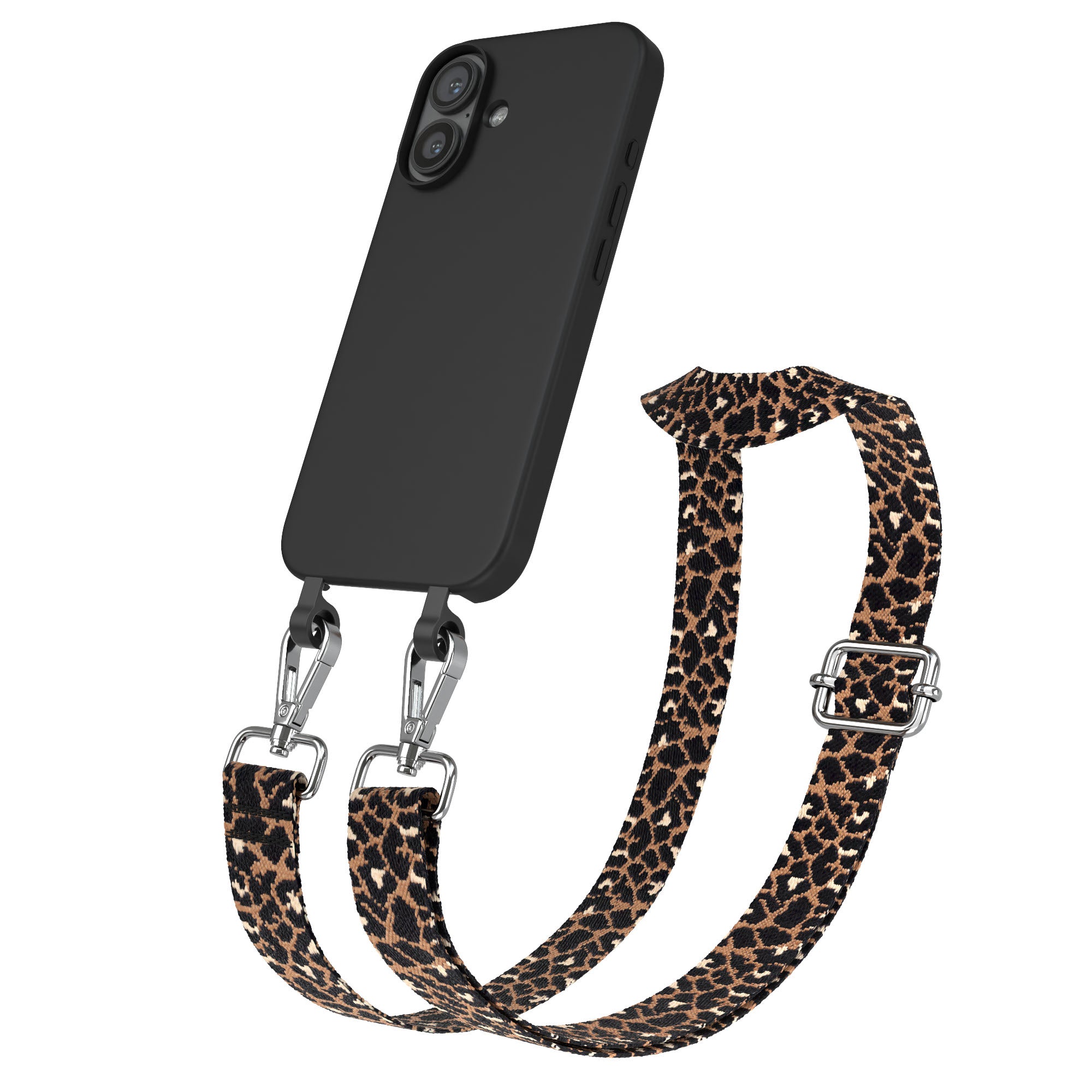 iPhone 16 Handykette mit abnehmbarem Band Silikonhülle EAZY CASE 