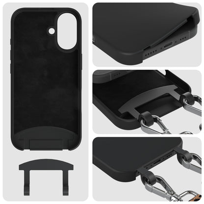 iPhone 16 Handykette mit abnehmbarem Band Silikonhülle EAZY CASE 
