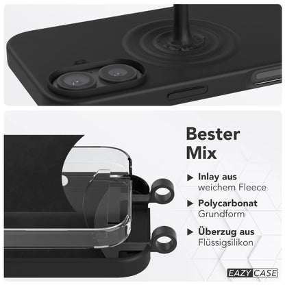 iPhone 16 Handykette mit abnehmbarem Band Silikonhülle EAZY CASE 