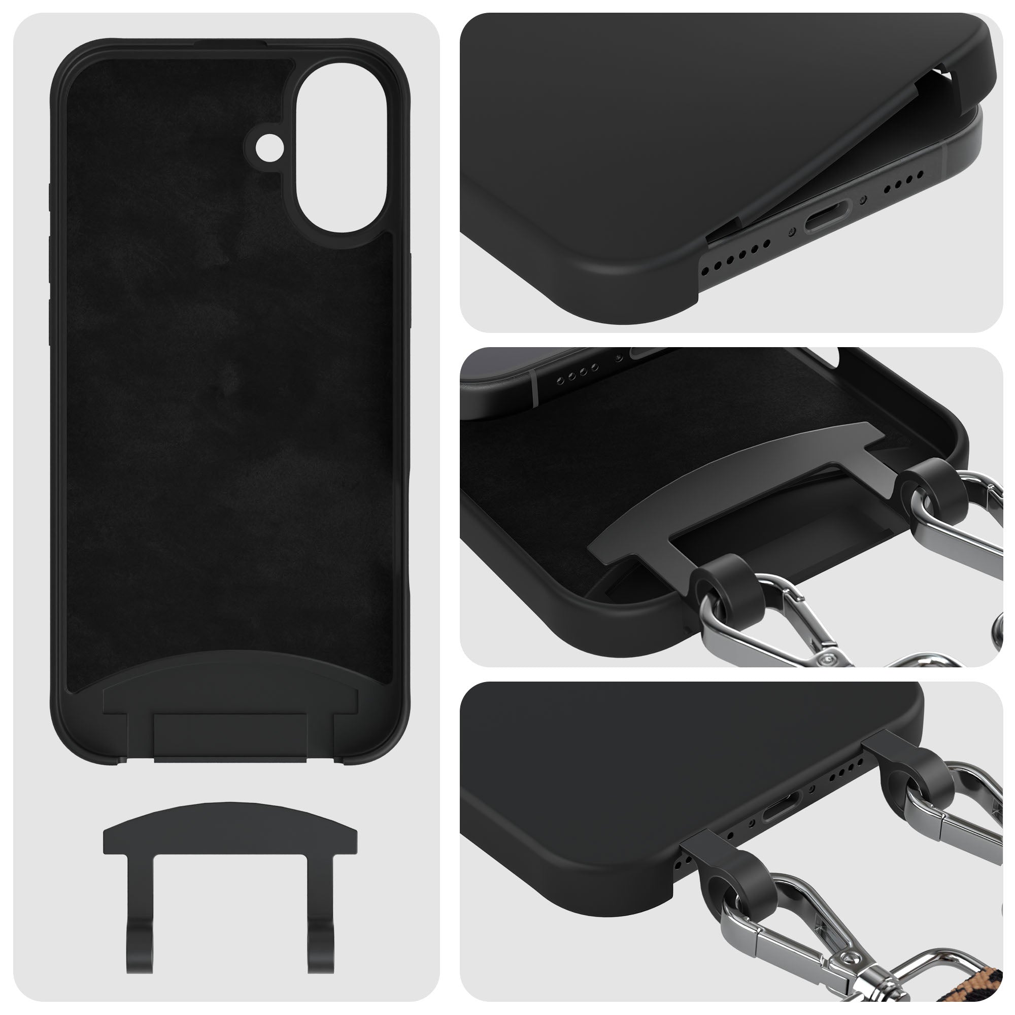 iPhone 16 Plus 2in1 Handykette abnehmbar Silikon Boho Band EAZY CASE 