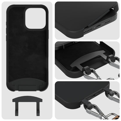 iPhone 16 Pro Max 2in1 Handykette mit abnehmbarem Boho Band Silikon 