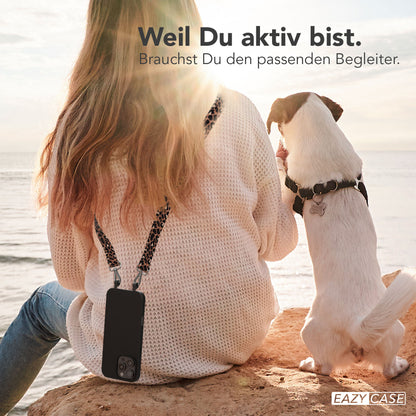iPhone 16 Pro Max 2in1 Handykette mit abnehmbarem Boho Band Silikon 